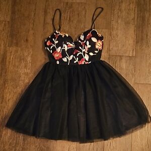 Black Corset & Tulle Short Dress